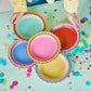 Rainbow Ric Rac Assorted Dessert Plates (10 count)