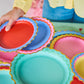 Rainbow Ric Rac Assorted Dessert Plates (10 count)