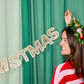 Merry Christmas Gold Shimmer Banner (Reusable Garland)