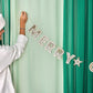 Merry Christmas Gold Shimmer Banner (Reusable Garland)