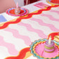 Groovy Waves Paper Table Runner (25 ft, cut to fit)