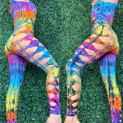 Rainbow Weaved Jumpsuit