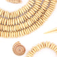 10mm Café Cream Bone Heishi Natural Spacer Discs, 72 beads