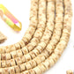 Natural Tan Carved Tribal Tube Bone Beads: 9x5mm, 39 pieces