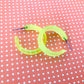 Neon Yellow Frosted Small Classic Hoop Earrings