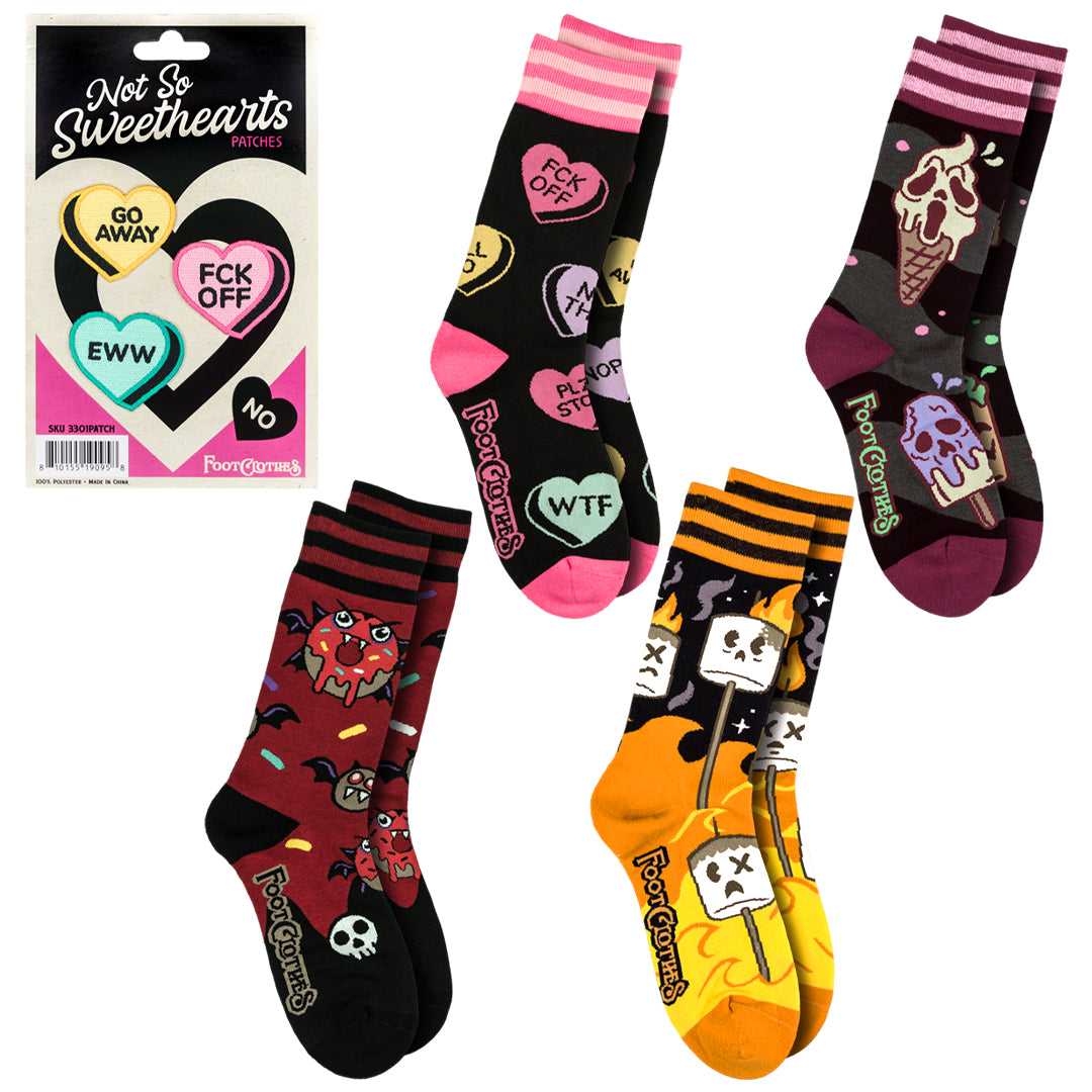 Not So Sweet Socks and Patches Pack | 4 Designs