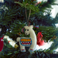 Llama Felted Embroidered Wool Handmade Ornament - Mexico