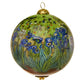 Irises Hand-Painted Glass Ornament