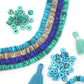 Ocean Wave Carved Bone Beads, 8mm, Boho Spacers, Saucer Rondelles