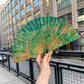 One of a Kind Hand Painted Marbled Wooden Fans - 15 Styles