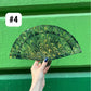 One of a Kind Hand Painted Marbled Wooden Fans - 15 Styles
