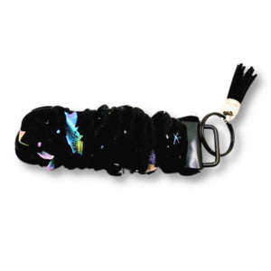 Holographic Bats Scrunchie Wristlet