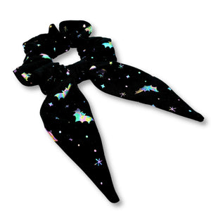 Mini Holographic Bat Tie Scrunchie