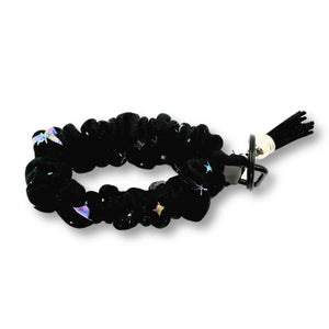 Holographic Bats Scrunchie Wristlet