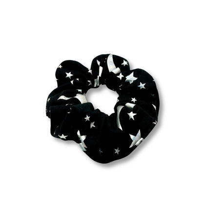 Mini Holographic Moon and Star Halloween Scrunchie