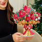 HugePop Christmas Spirit Flower Bouquet Pop Up Card