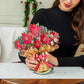 HugePop Christmas Spirit Flower Bouquet Pop Up Card