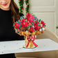 HugePop Christmas Spirit Flower Bouquet Pop Up Card