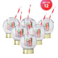 Holiday Village Snow Globe Novelty Sipper (Christmas Cup - set of 1, 6, or 12)