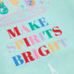 Make Spirits Bright Holiday Cotton Tea Towel