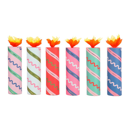 Birthday Candle Confetti Party Crackers (6 count)
