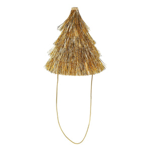 Mini Gold Fringe Party Hats (set of 4)