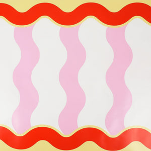 Groovy Waves Paper Table Runner (25 ft, cut to fit)