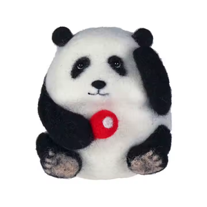 Panda Needle Felting Kit. Wizardi DIY Wool Craft Kit F07N8-W471