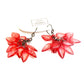 Mystic Pink Leaf Cluster Drop Earrings