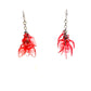 Mystic Pink Leaf Cluster Drop Earrings