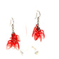 Mystic Pink Leaf Cluster Drop Earrings