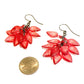 Mystic Pink Leaf Cluster Drop Earrings