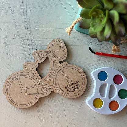 Bicycle Watercolor Craft Kit - Adventures are better together