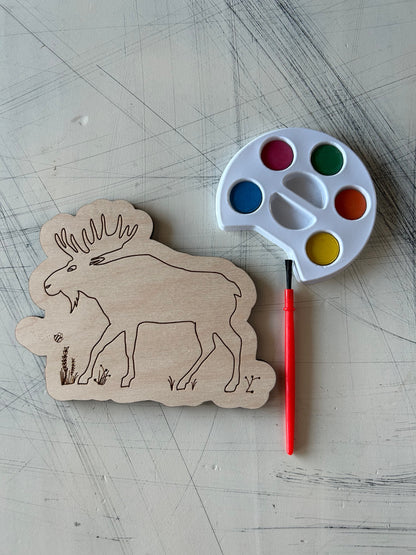 Moose Watercolor Craft Kit
