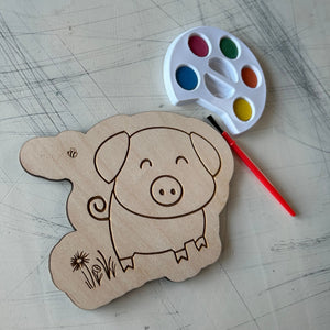 Pig Watercolor Craft Kit