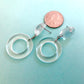 Crystal Clear Donut Drop Earrings