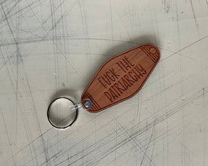 Fuck the Patriarchy - Wood Motel-style Keychain