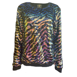 Any Old Iron Mens Zebra Sweatshirt