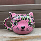 Pink Leopard Cat Mug | Cute Ceramic Coffee Tea Cup | Gift for Her