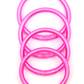 Fluo Pink Toddler Thai Buddhist Temple Bracelets, Mantra Bangle, Waterproof Jewelry