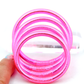 Fluo Pink Toddler Thai Buddhist Temple Bracelets, Mantra Bangle, Waterproof Jewelry