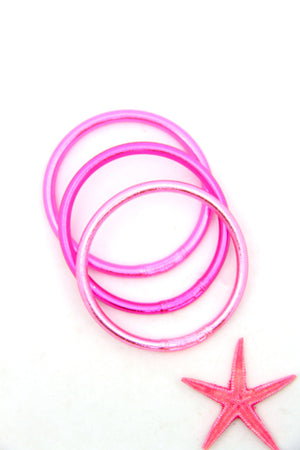 Pink Set Thai Buddhist Temple Bracelets, Mantra Bangle, Thick, Sizes Available