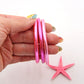 Pink Set Thai Buddhist Temple Bracelets, Mantra Bangle, Thick, Sizes Available