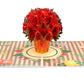 Poinsettias Plant Pop Up Card