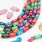 7x12mm Multi Color Natural Barrel Beads for Friendship Bracelets