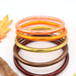 Pumpkin Spice Latte Thai Buddhist Temple Bracelets, Mantra Bangle, Thick, Sizes Available