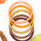 Pumpkin Spice Latte Thai Buddhist Temple Bracelets, Mantra Bangle, Thick, Sizes Available