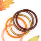 Pumpkin Spice Latte Thai Buddhist Temple Bracelets, Mantra Bangle, Thick, Sizes Available