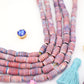 Bone Beads: Purple Aurora Barrel Carved Tube Beads, 8x12mm