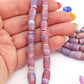 Bone Beads: Purple Aurora Barrel Carved Tube Beads, 8x12mm